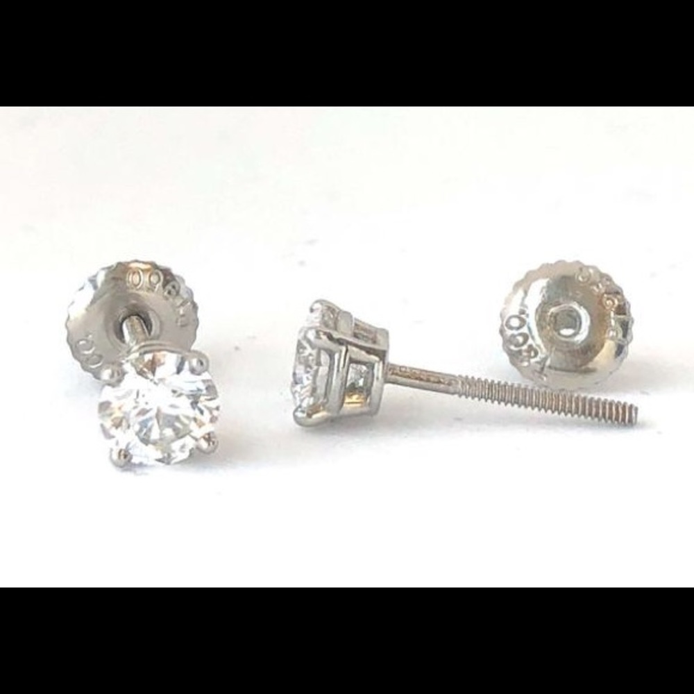 Tiffany & Co. Diamond Solitaire Earrings 0.44CTW.